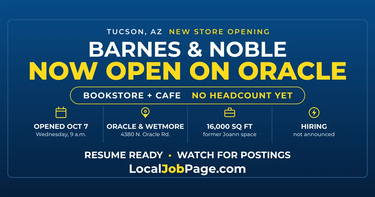 Barnes & Noble Opens on Oracle Road in Tucson's Old Joann Space