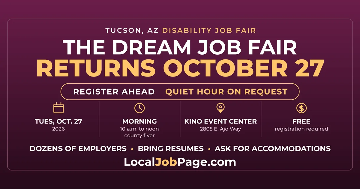 DREAM Job Fair Returns to Tucson's Kino Event Center Oct. 27